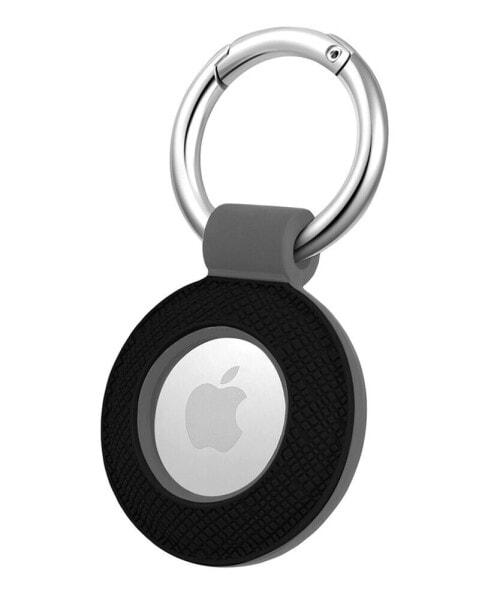 in Black and Gray Silicone Apple Airtag Bumper