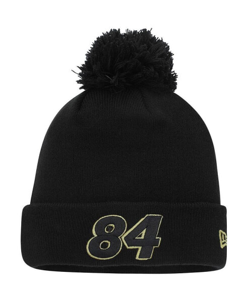 Men's Black Jimmie Johnson Cuffed Knit Hat with Pom