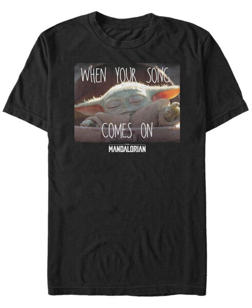 Men's Star Wars The Mandalorian The Child When Your Song Comes on Short Sleeve T-shirt