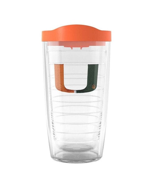 Miami Hurricanes 16 Oz Emblem Tumbler