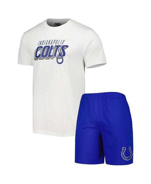 Пижама Concepts Sport мужская с королевскими и белыми шортами Indianapolis Colts Sleep Set
