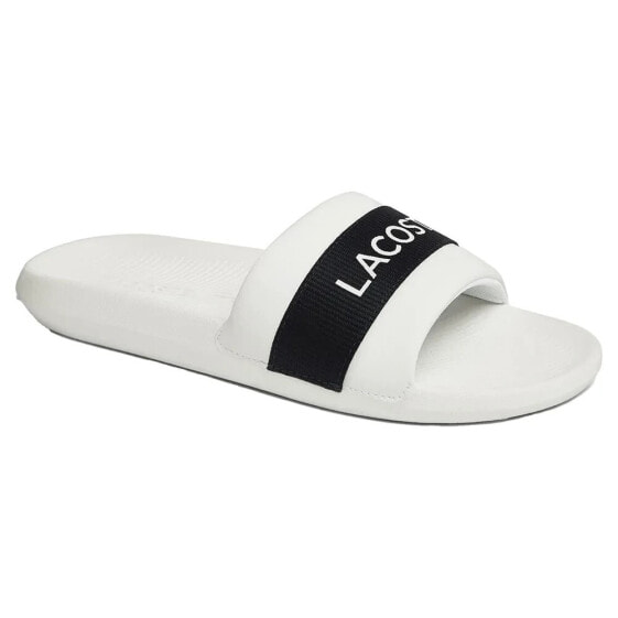 LACOSTE Croco Textile Logo Flip Flops