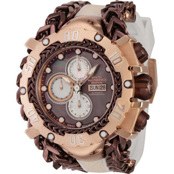 Invicta 44573 Masterpiece Automatic Multifunction Brown & White Men Dial Watch