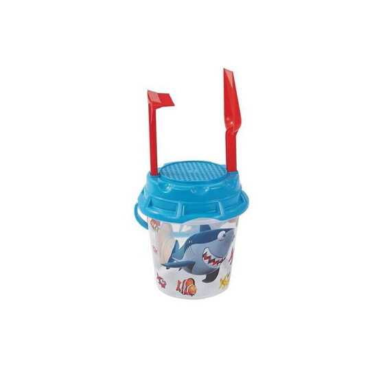 AVC Shark With Shovel Rake And Sieve beach bucket