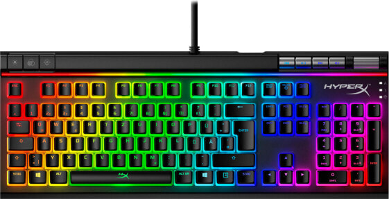 HP HyperX Alloy Elite 2 - Mechanical Gaming Keyboard - HX Red (DE Layout) - Full-size (100%) - USB - Mechanical - QWERTZ - RGB LED - Black