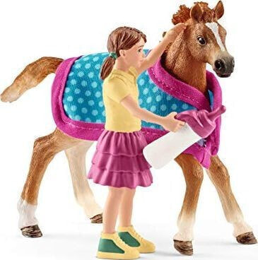 Фигурка Schleich Фоалы с одеялом (Foal with blanket) (Фигурки)