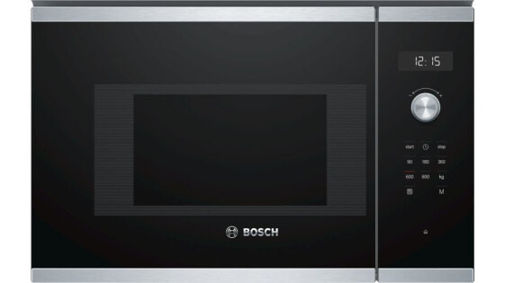 Встраиваемая микроволновая печь BOSCH Serie 6 BFL524MS0 - 20 л - 800 Вт - Сенсорное управление - Черный - Нержавеющая сталь