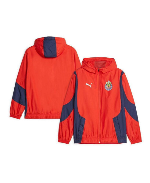 Men's Red Chivas 2023/24 Pre-Match Anthem Full-Zip Hoodie Jacket