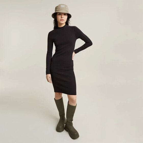 G-STAR Ergonomic Slim Rib long sleeve dress