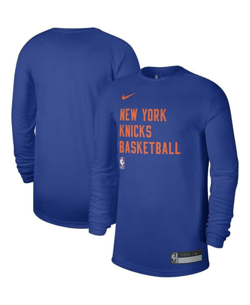 Men's and Women's Blue New York Knicks 2023/24 Legend On-Court Practice Long Sleeve T-shirt