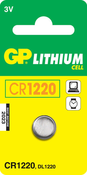 GP Battery Lithium Cell CR1220 - Single-use battery - CR1220 - Lithium - 3 V - 1 pc(s) - Stainless steel