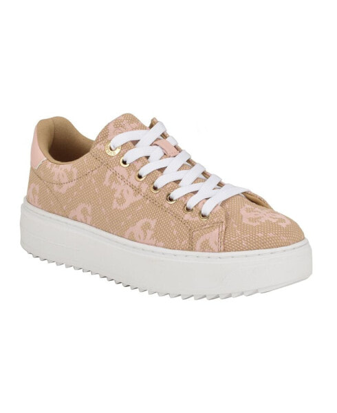 Women's Denesa Treaded Platform Lace-Up Sneakers