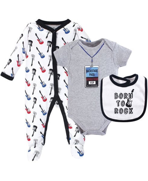 Baby Boys Treasure Baby Sleep and Play, Bodysuit and Bib, Binoculars