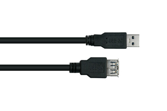 Good Connections UK30P-ASA-010S, 1 m, USB A, USB A, USB 3.2 Gen 1 (3.1 Gen 1), 5000 Mbit/s, Black