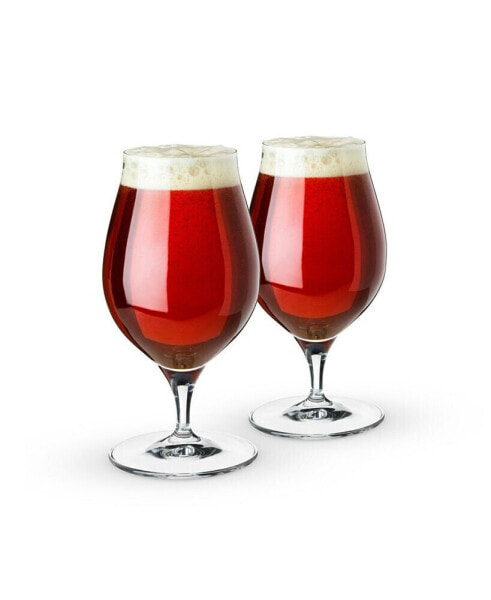 Craft Beer Barrel Aged Tulip Glass, Set of 2, 17.7 Oz