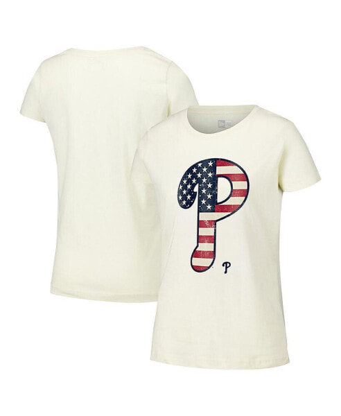 Women's Cream Philadelphia Phillies Vintage-Like T-Shirt