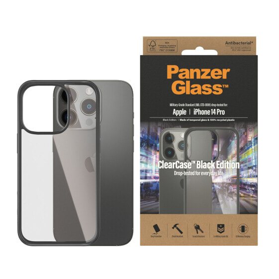 PanzerGlass ™ ClearCase Apple iPhone 14 Pro | Black - Cover - Apple - Apple - iPhone 14 Pro - 15.5 cm (6.1") - Transparent