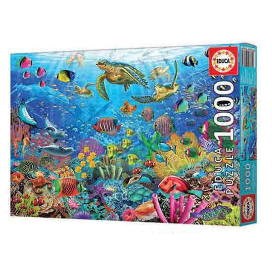 EDUCA BORRAS 1000 Pieces Tortugas En El Paraíso Wooden Puzzle