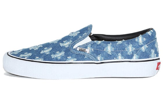 Кроссовки мужские Vans Supreme x Vans Slip-On 2020 синие