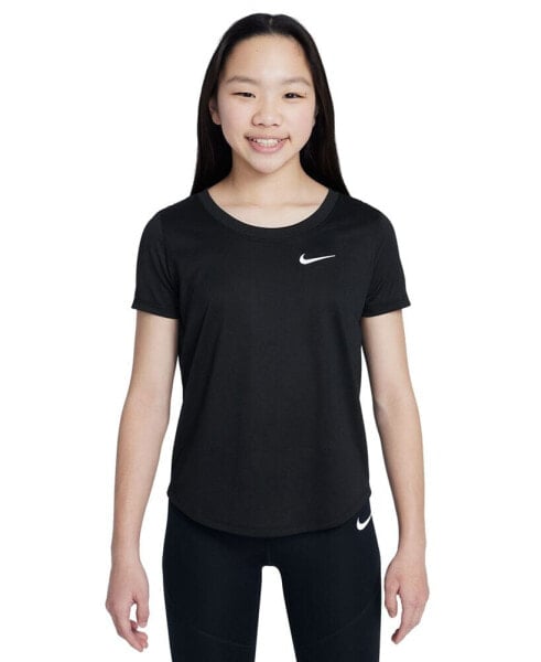 Big Girls' Dri-FIT Swoosh Logo Crewneck T-Shirt