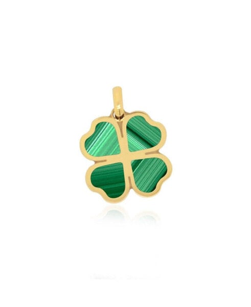 Malachite Lucky Clover Charm