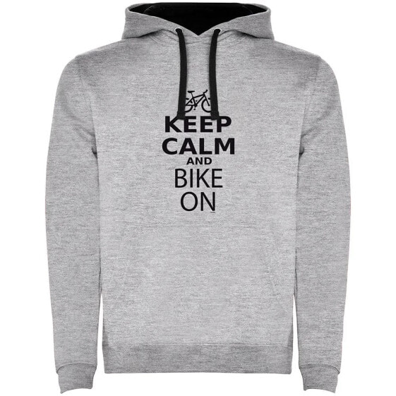 KRUSKIS Keep Calm And Bike On Two-Colour hoodie