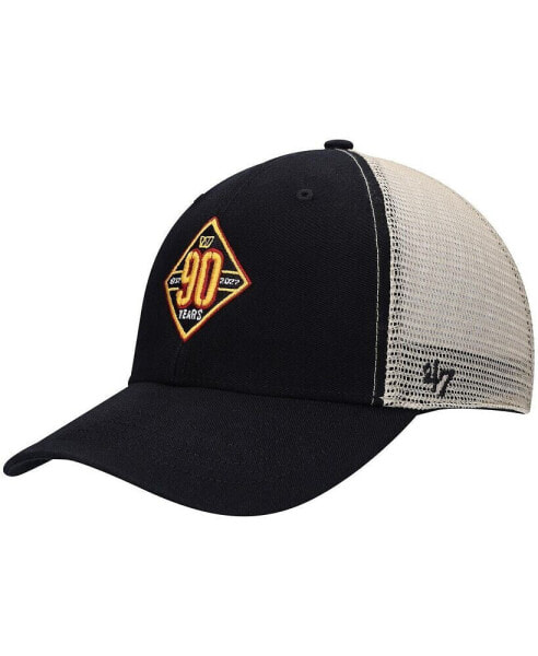 Головной убор бейсболка '47 Brand черная и натуральная Washington Commanders 90-й сезон MVP Trucker Snapback