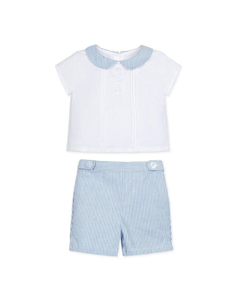 Костюм для малышей Hope & Henry "Рубашка Питера Пэна и шорты", 2-х предметый, для малышей
