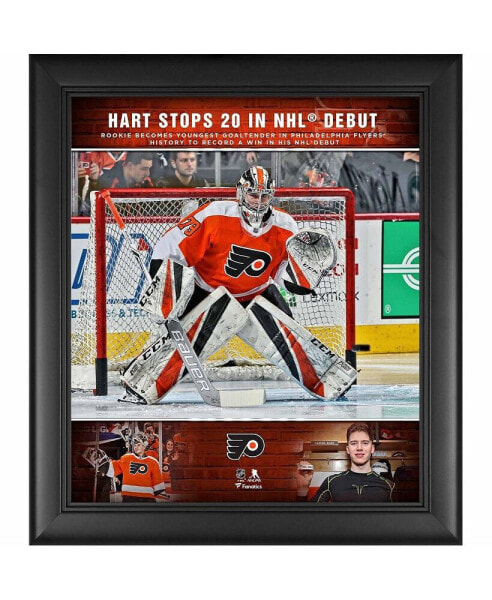 Carter Hart Philadelphia Flyers Framed 15" x 17" NHL Debut Collage