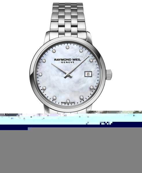 Women's Swiss Toccata Diamond-Accent Stainless Steel Bracelet Watch 29mm