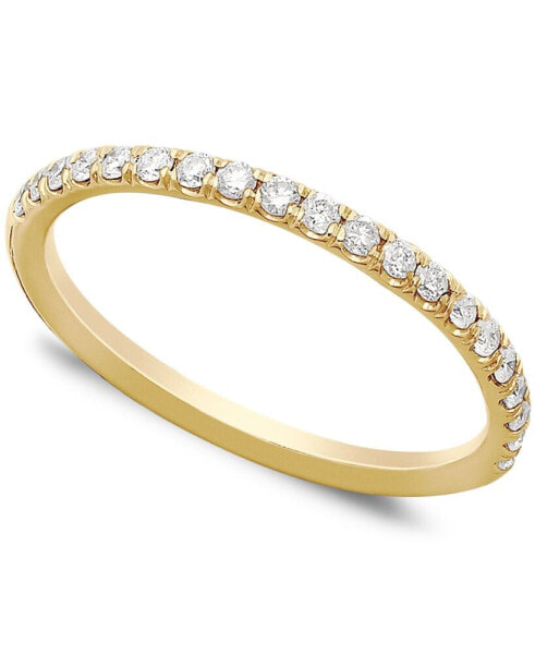 Diamond Pave Band (1/4 ct. t.w.) in 14k White or Yellow Gold