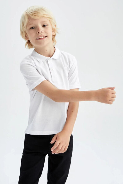 Erkek Çocuk Basic Kısa Kollu Pike Polo Tişört K1689a622sp