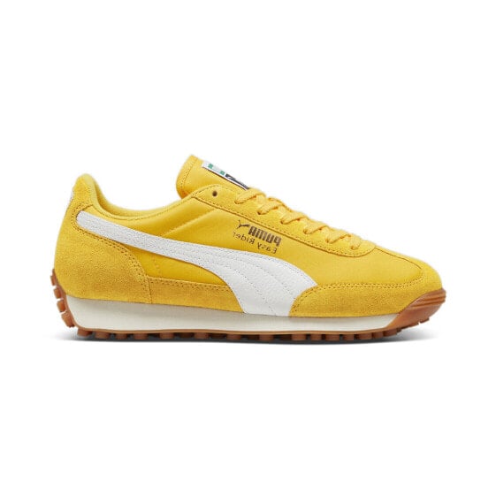 Puma Easy Rider Vintage 39902802 Mens Yellow Canvas Lifestyle Sneakers Shoes