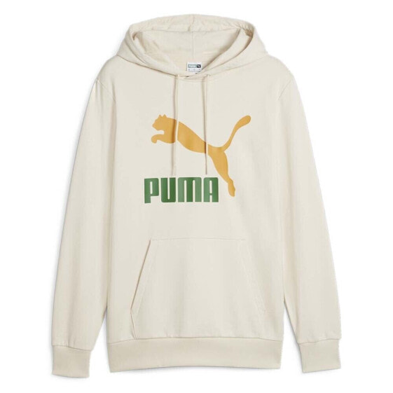 Puma Classics Logo Pullover Hoodie Mens Beige Casual Outerwear 53951887