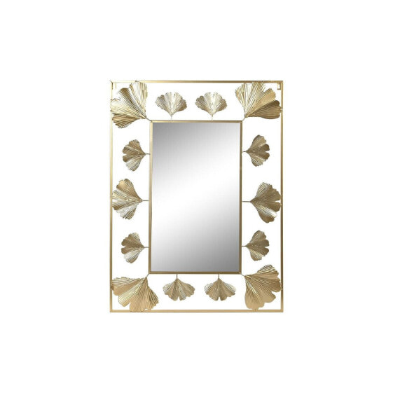 Зеркало настенное DKD Home Decor Зеркало Золотой Металл Алюминиевый Лист растения (71 x 1 x 97 см)