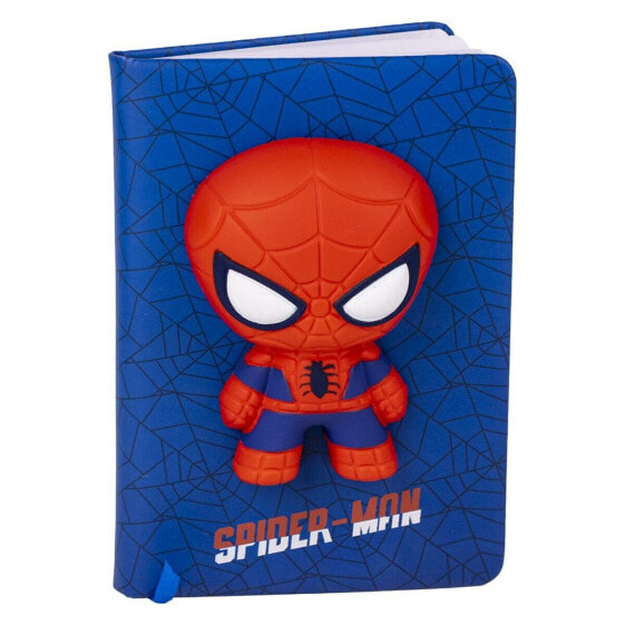 Записная книжка Spider-Man SQUISHY Синий 18 x 13 x 1 cm
