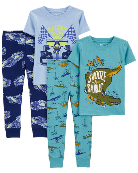 Toddler 4-Piece 100% Snug Fit Cotton Pajamas 3T