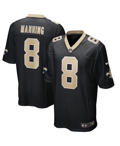 Men's Archie Manning Black New Orleans Saints Game Retired Player Jersey