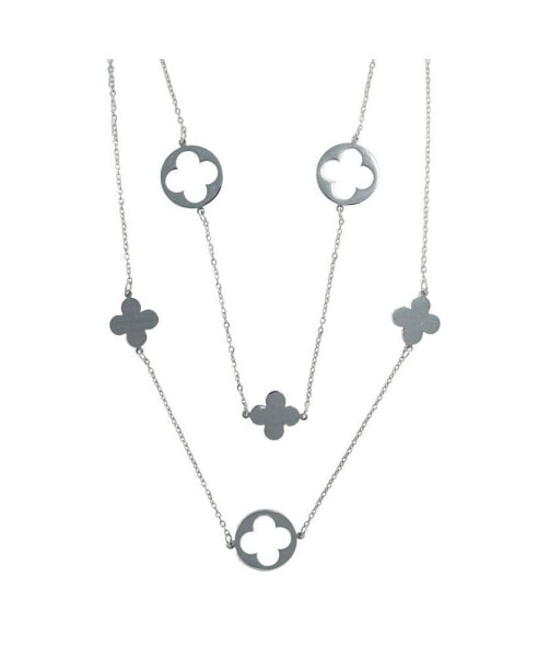 316L Hot Girl Interlocked Quatrefoil Necklace