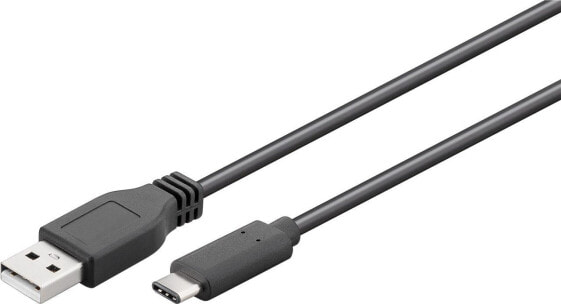 Wentronic USB 2.0 Cable (USB-C to USB A) - Black - 0.5m - 0.5 m - USB C - USB A - USB 2.0 - 480 Mbit/s - Black