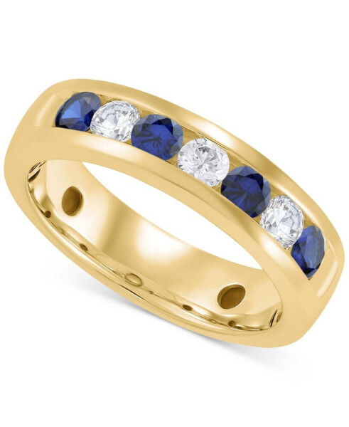 Кольцо Grown With Love Sapphire & Diamond Channel Band.