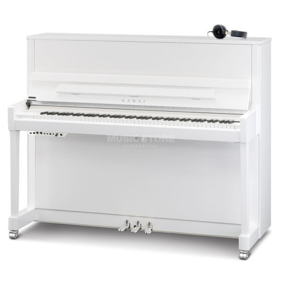 Kawai K 300 WH/P Silber ATX4 weiß poliert, Chrom-Beschläge