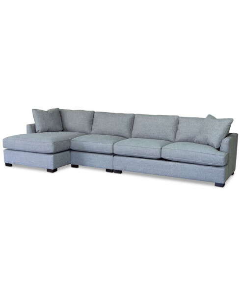 Nightford 146" 3-Pc. Fabric Chaise Sectional, Created for Macy's