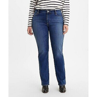 Levi's Women's Plus Size Mid-Rise Classic Straight Jeans - Lapis Dark Horse 26