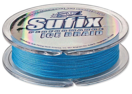 Sufix Performance Ice Fishing Braided Line [4-10lb, 75yd, Glacier Blue]