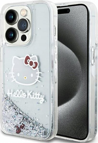 Sourcing Hello Kitty HKHCP13LLIKHET iPhone 13 Pro / 13 6.1" silver/silver hardcase Liquid Glitter Charms Kitty Head