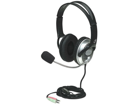 Manhattan Classic Stereo Headset with Flexible Microphone Boom - Adjustable in-l