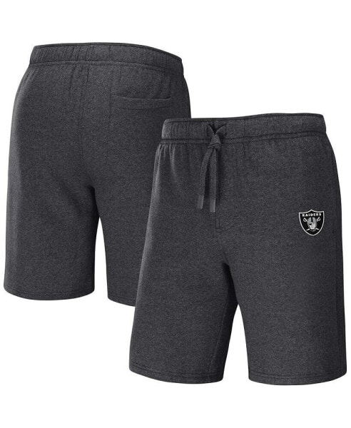 Men's NFL x Darius Rucker Collection by Heather Charcoal Las Vegas Raiders Logo Shorts