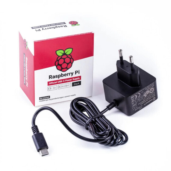 Power supply for Raspberry Pi 4 - USB C 5,1V / 3A - original black