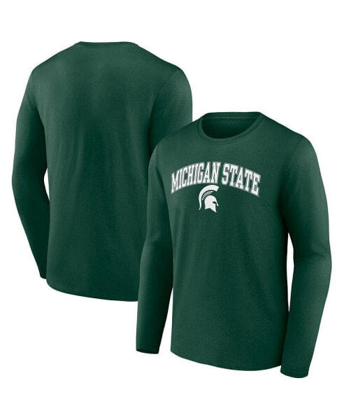 Men's Green Michigan State Spartans Campus Long Sleeve T-shirt